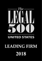Legal 500 USA Leading Firm 2018 badge graphic