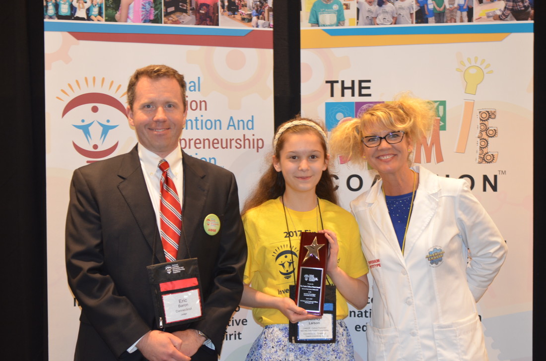 Photo of Judges and student at the CT Invention Convention