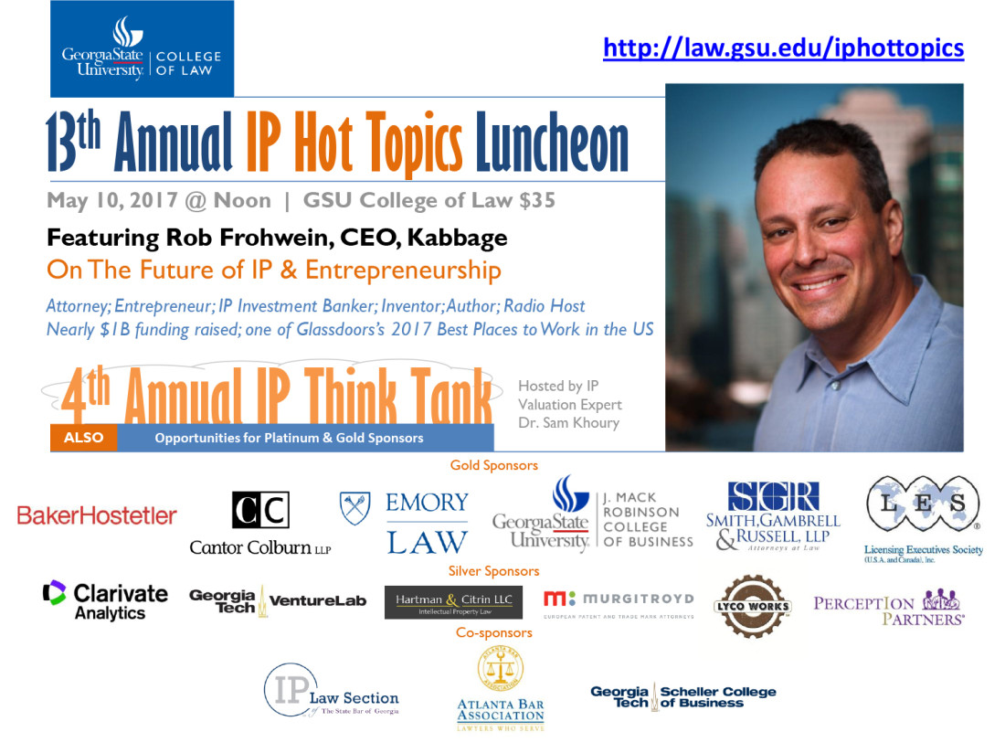 Flyer for Hot Topics and IP Think Tank 2017