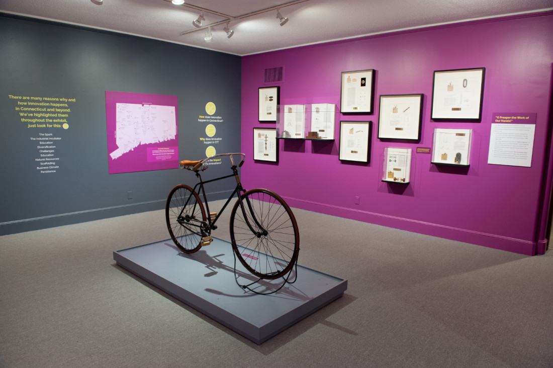 Patent Models and Bicycle at Connecticut Innovates!