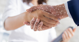 Cantor Colburn Client Alert: USPTO Inventorship Guidance for Artificial Intelligence-related Inventions - photo of hands shaking